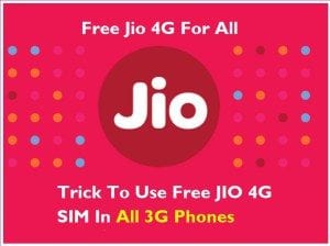 How to use Jio 4G Sim in 3G Android phones