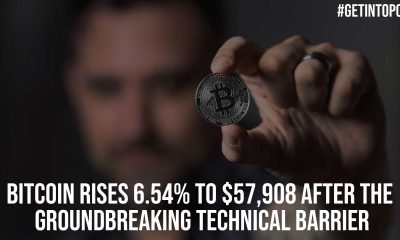 Bitcoin Rises 6.54 to 57908 After The Groundbreaking Technical Barrier